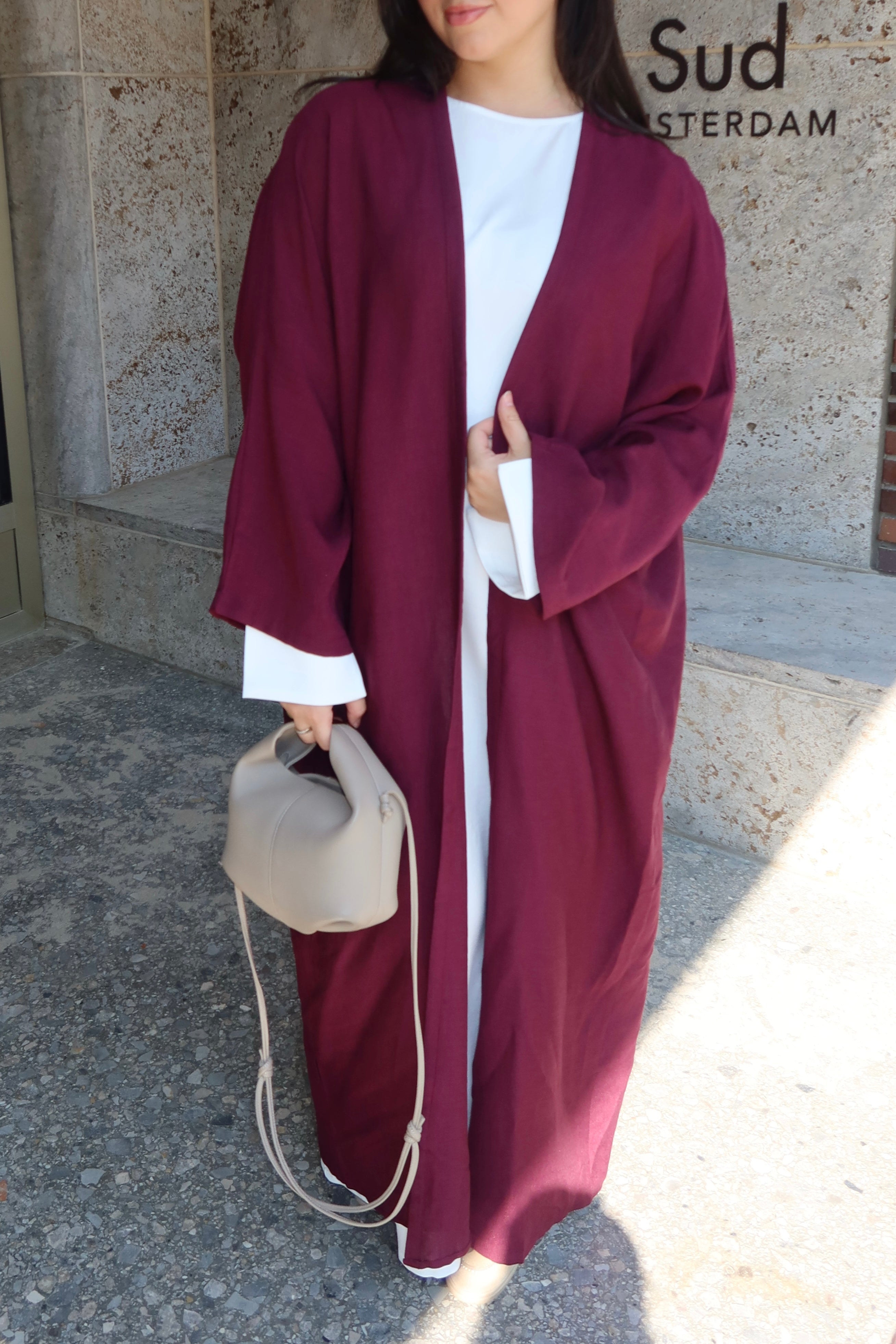 Linen Abaya | Berry