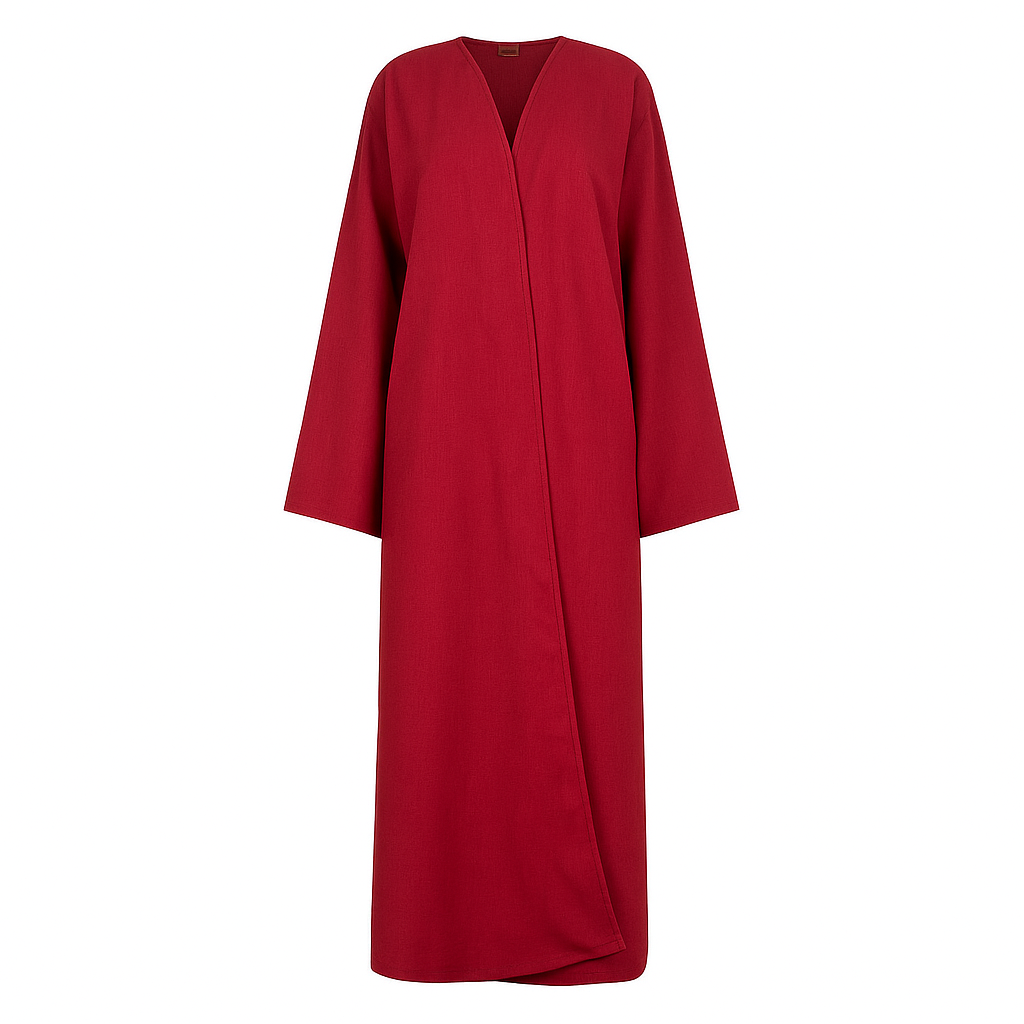 Linen Abaya | Berry