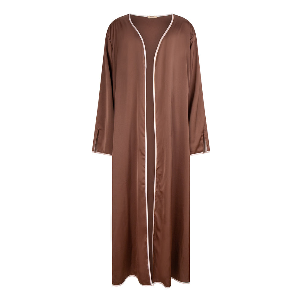 Double Satin Abaya | Desert