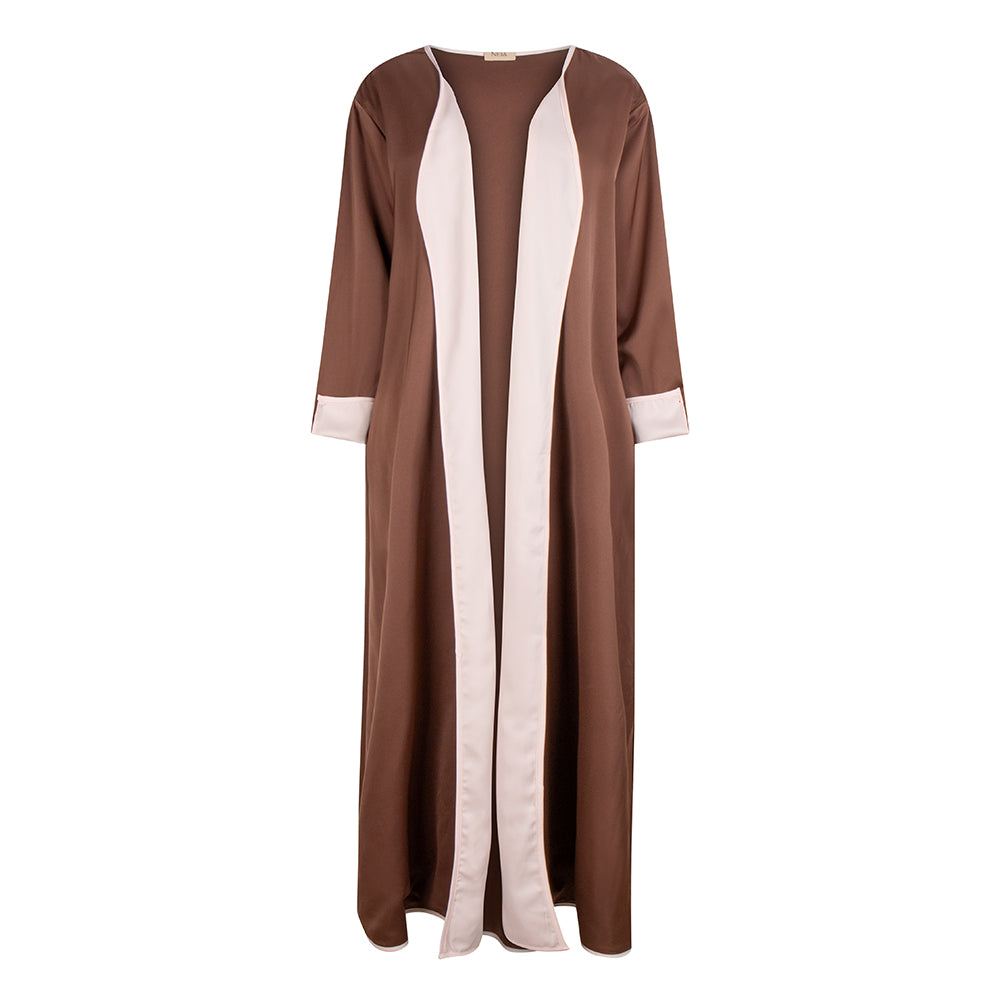 Double Satin Abaya | Desert