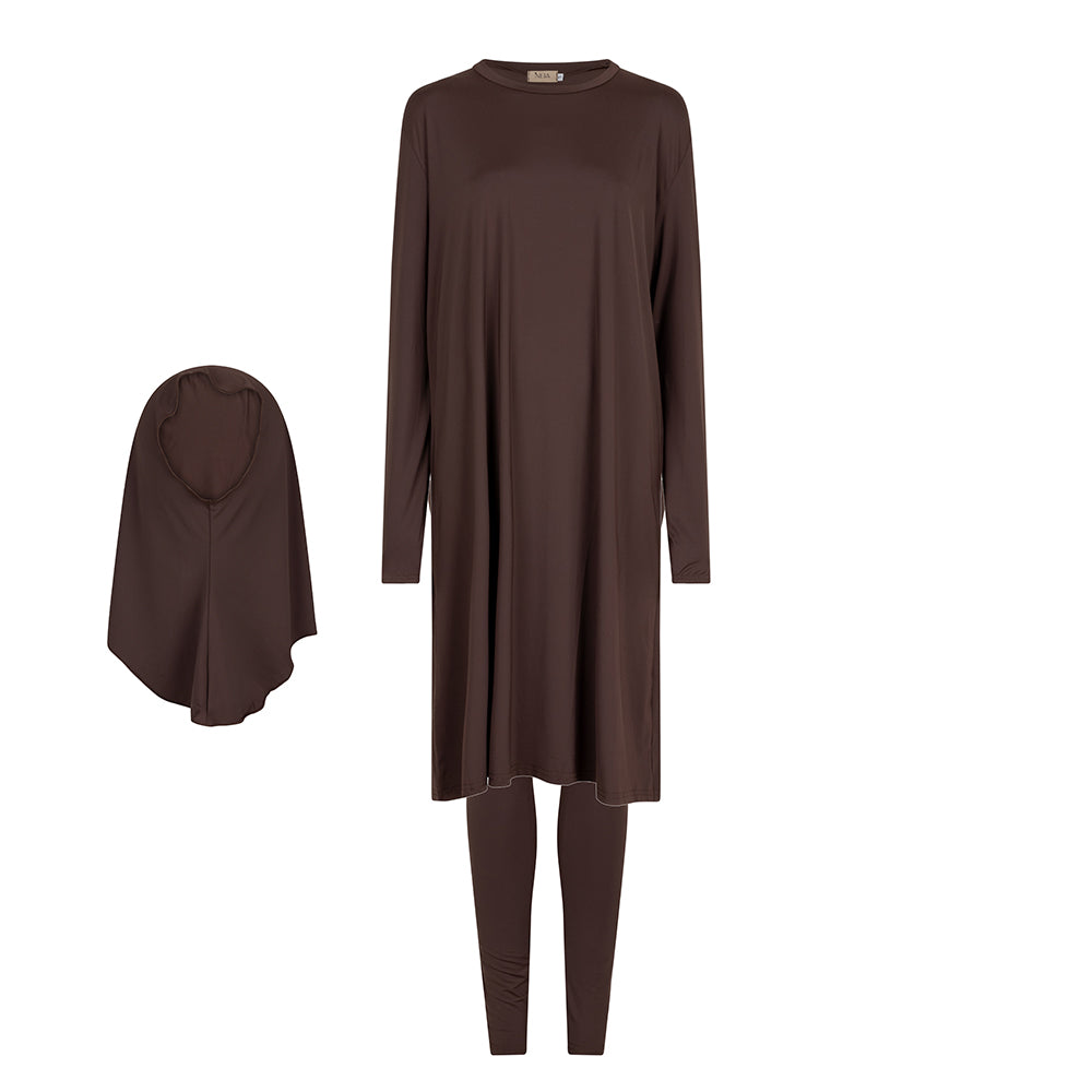 Burkini Three Piece Set Brown