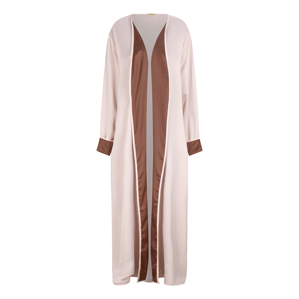 Double Satin Abaya | Desert
